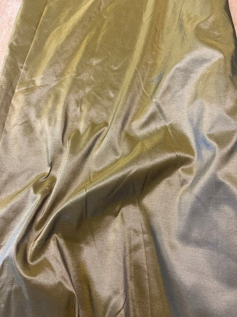 Dark Ochre Semi Ottoman Weave Effect Silk, 100% Silk, 110g/m2, 140cm Wide. Roll Size: 3.3m