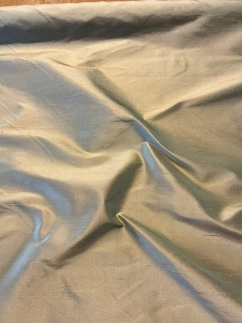 Pale Pistachio Silk Dupion. 100% Silk, 90g/m2, 140cm Wide. Roll Size: 3m