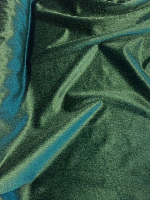 Bottle Green Soft Handle Fluid Drape Velvet. 100% Polyester, 250g/m2, 145cm Wide. Roll Size: 4.2m