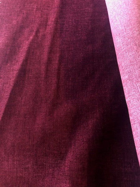 Burgundy Plain With Fire Retardant Finish and Firm Handle. 400g/m2. Roll Size - 1.7m