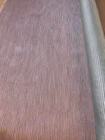 Dusty Pink Corded Furnishing with Silver/Green Backing. 420 g/m2. Roll Size - 2.4m