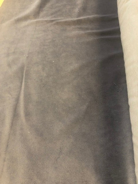 Mid grey Soft Handle Velvet. 380g/m2. Roll Size - 4.7m