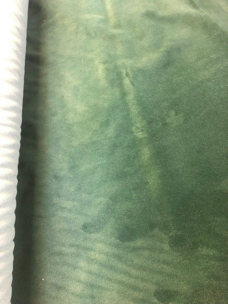 Sage Green Short Pile Velvet, Firm handle. 340g/m2. Roll Size - 4m