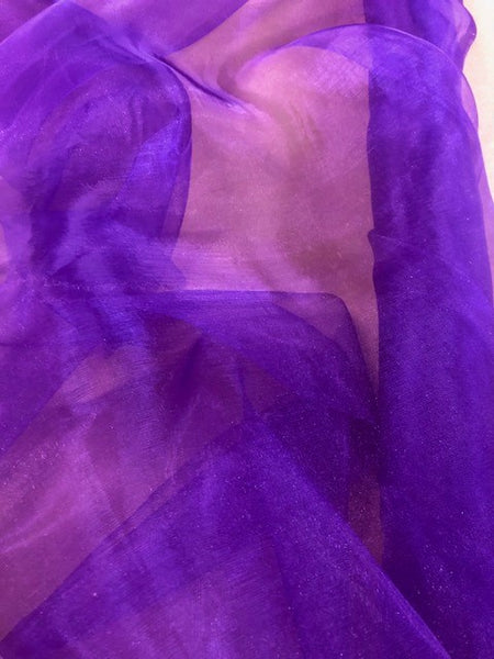 Violet Shine Organza, Soft Handle. 40g/m2. 100% Polyester. Roll Size - 9m