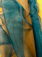 Teal Shine Organza, Soft handle. 40g/m2, 100% Polyester. Roll Size - 5.5m