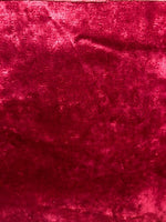 Raspberry Heavy Soft Handle Crushed Velvet. 500g/m2. 100% Cotton. Roll Size - 1.6m