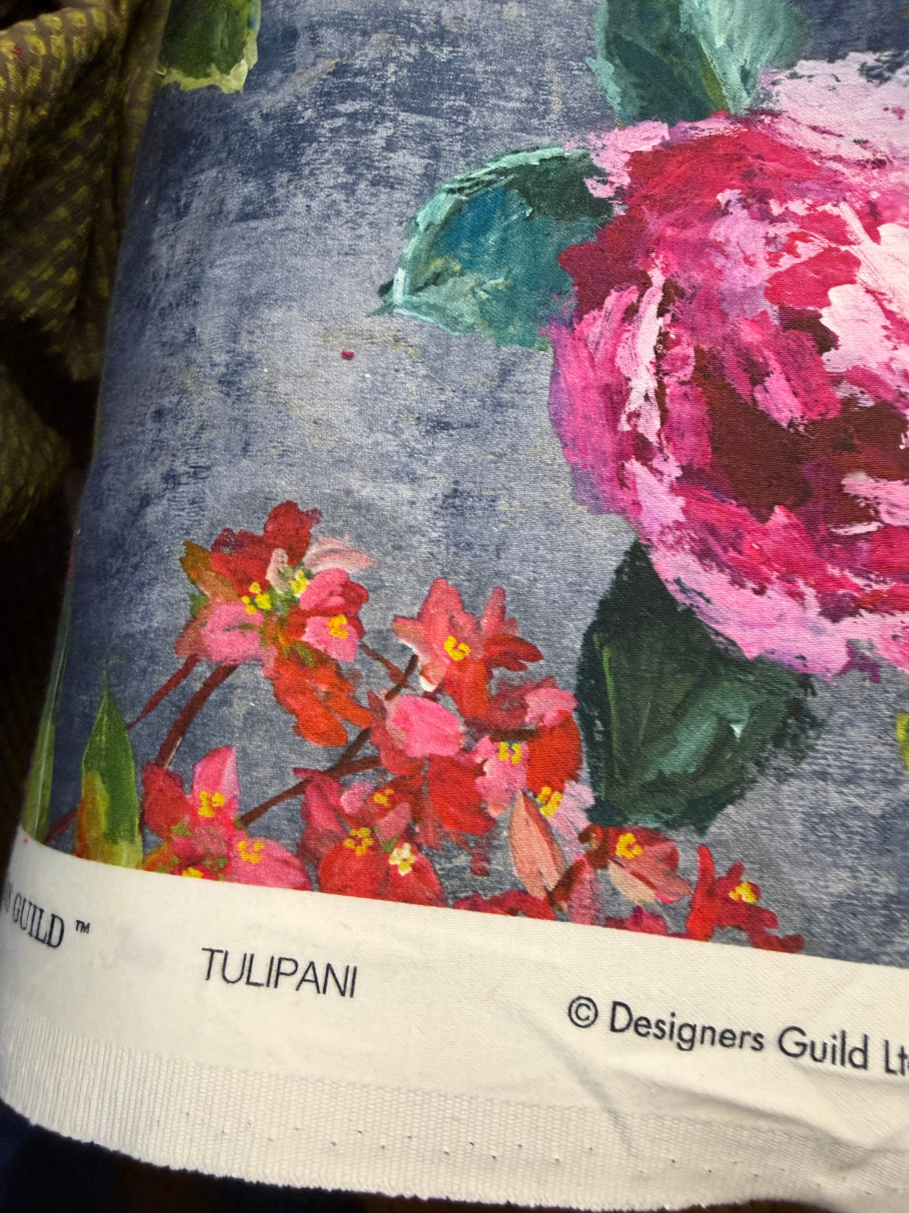 Designers Guild Tulipani Cotton Fabric – Botanical Floral Print – 137cm Wide