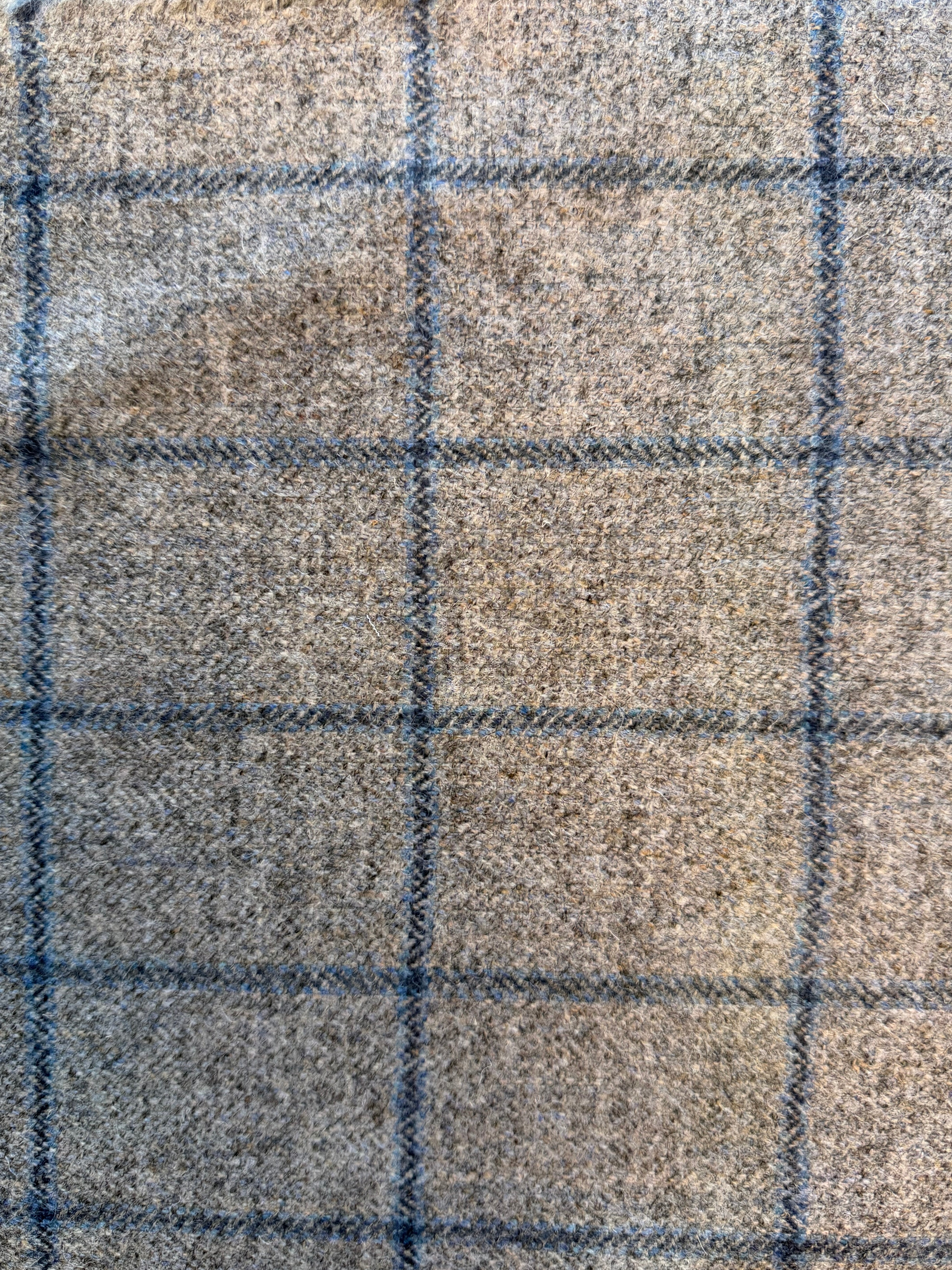 Grey and Blue Wool Tweed