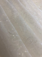 Ivory Meandering Sequin on Tulle