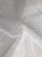 Ivory Meandering Sequin on Tulle