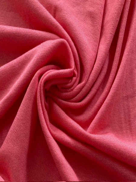 Bright Coral Soft Handle Viscose Knit