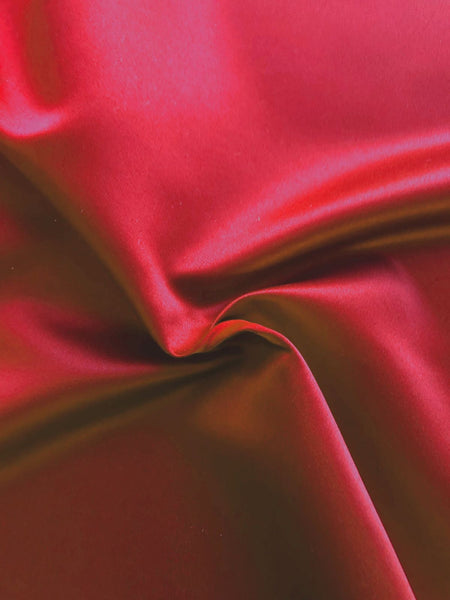 Burgundy Non Snag Matt Duchess Satin, 193 g/m2, 100% Polyester, 145cms Wide. Roll Size - 1.3m.