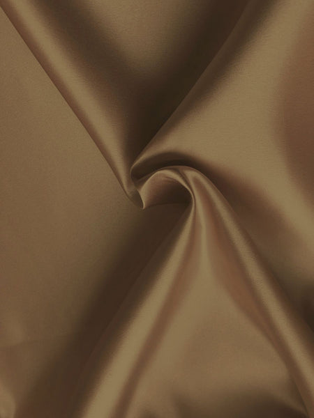 Coffee Non Snag Matt Duchess Satin, 193 g/m2, 100% Polyester, 145cms Wide. Roll Size - 3.3m.