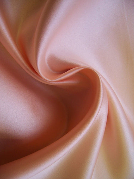 Peach Non Snag Matt Duchess Satin, 193 g/m2, 100% Polyester, 145cms Wide. Roll Size - 2m.