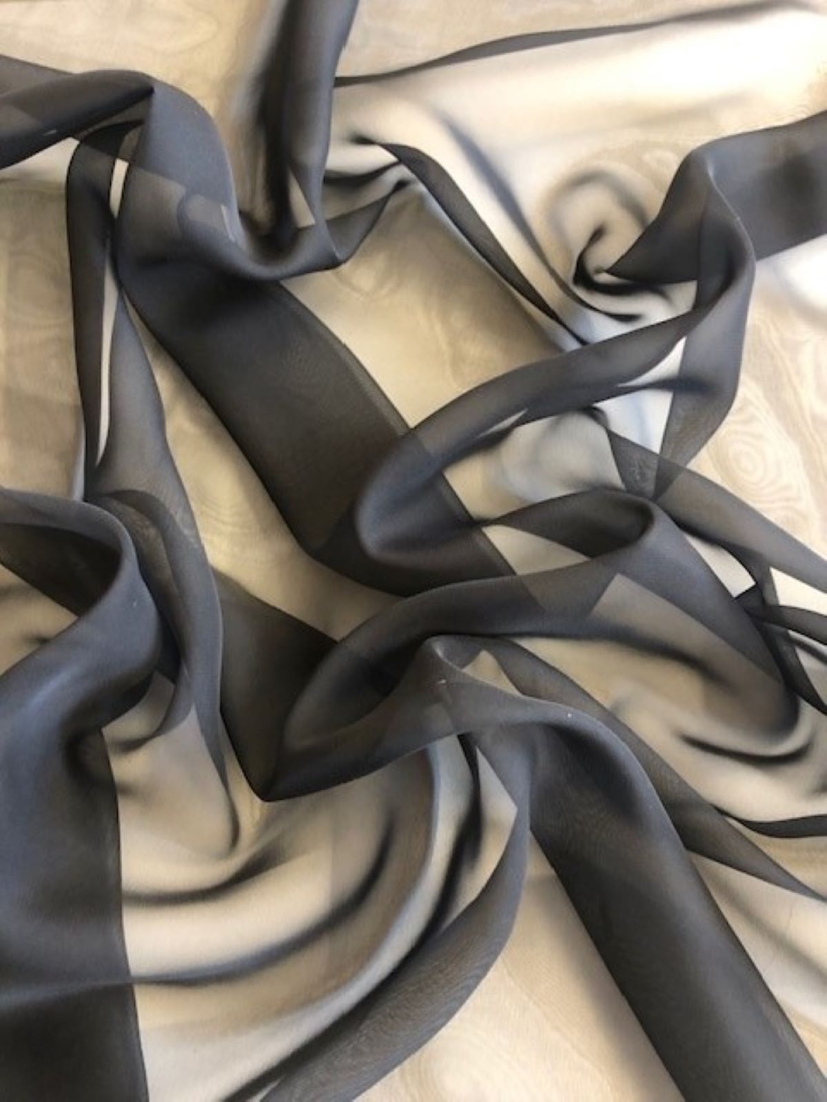 Black Lightweight Fly Away Chiffon