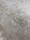 Ivory Trailing With Lime Irridescent Sparkling Sequin