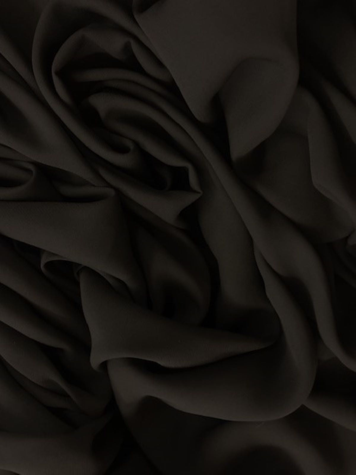 Black Double Georgette