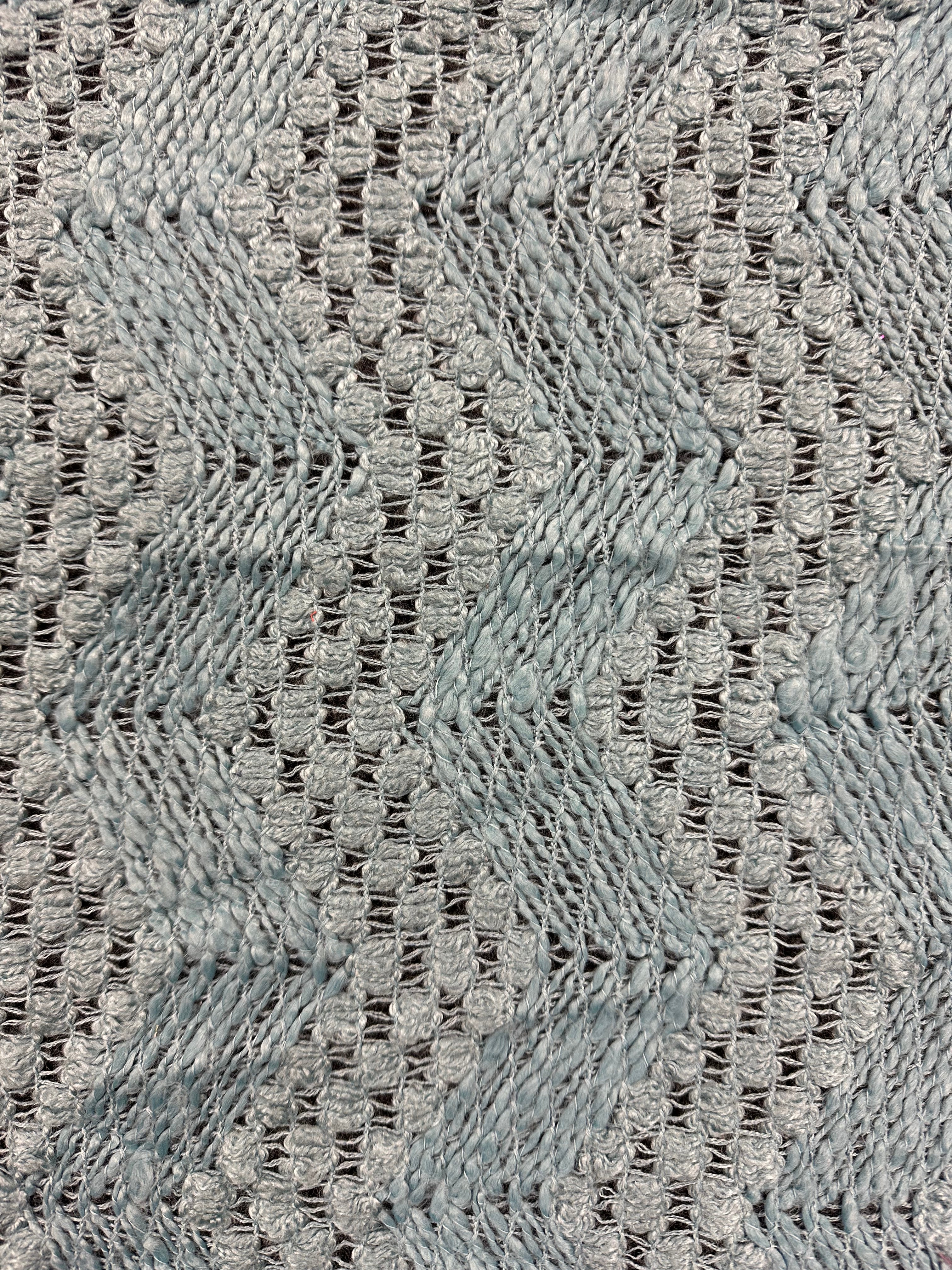 Aqua Crochet Fabric – 150 cm Wide – 65% Acrylic, 10% Wool, 25% Polyester – Elegant Design