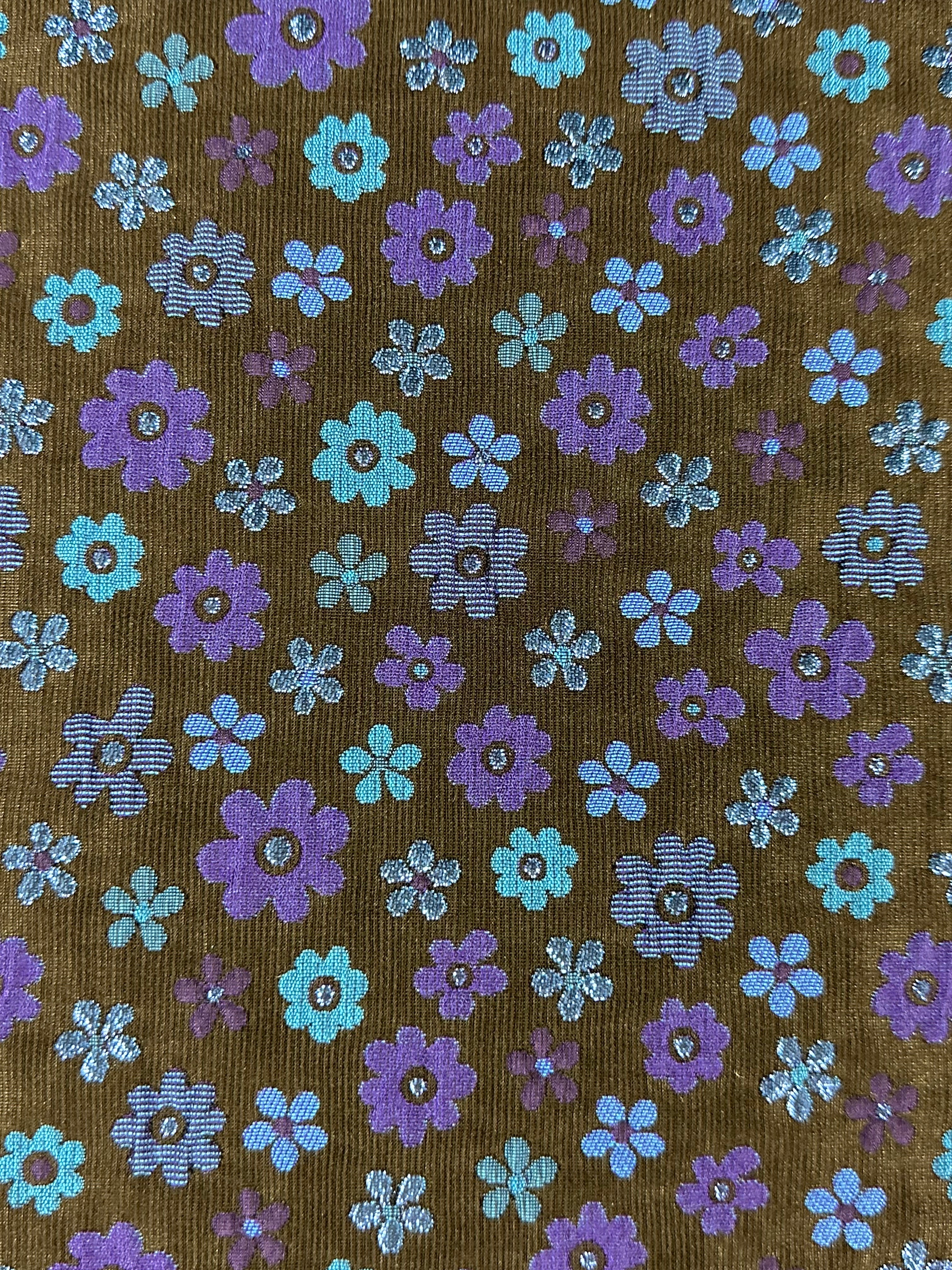 Contemporary Floral Fabric – Blue Colourway