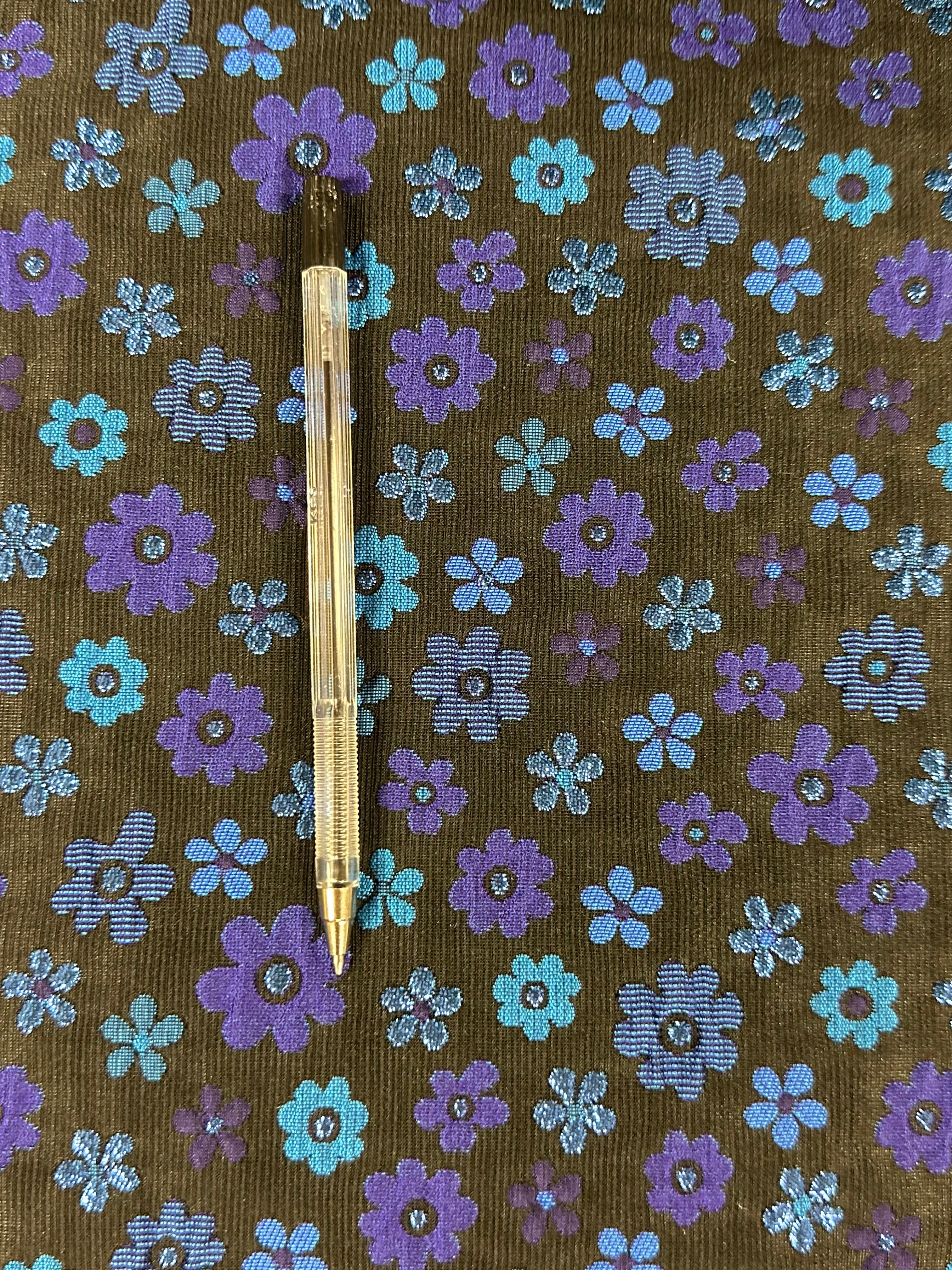 Contemporary Floral Fabric – Blue Colourway