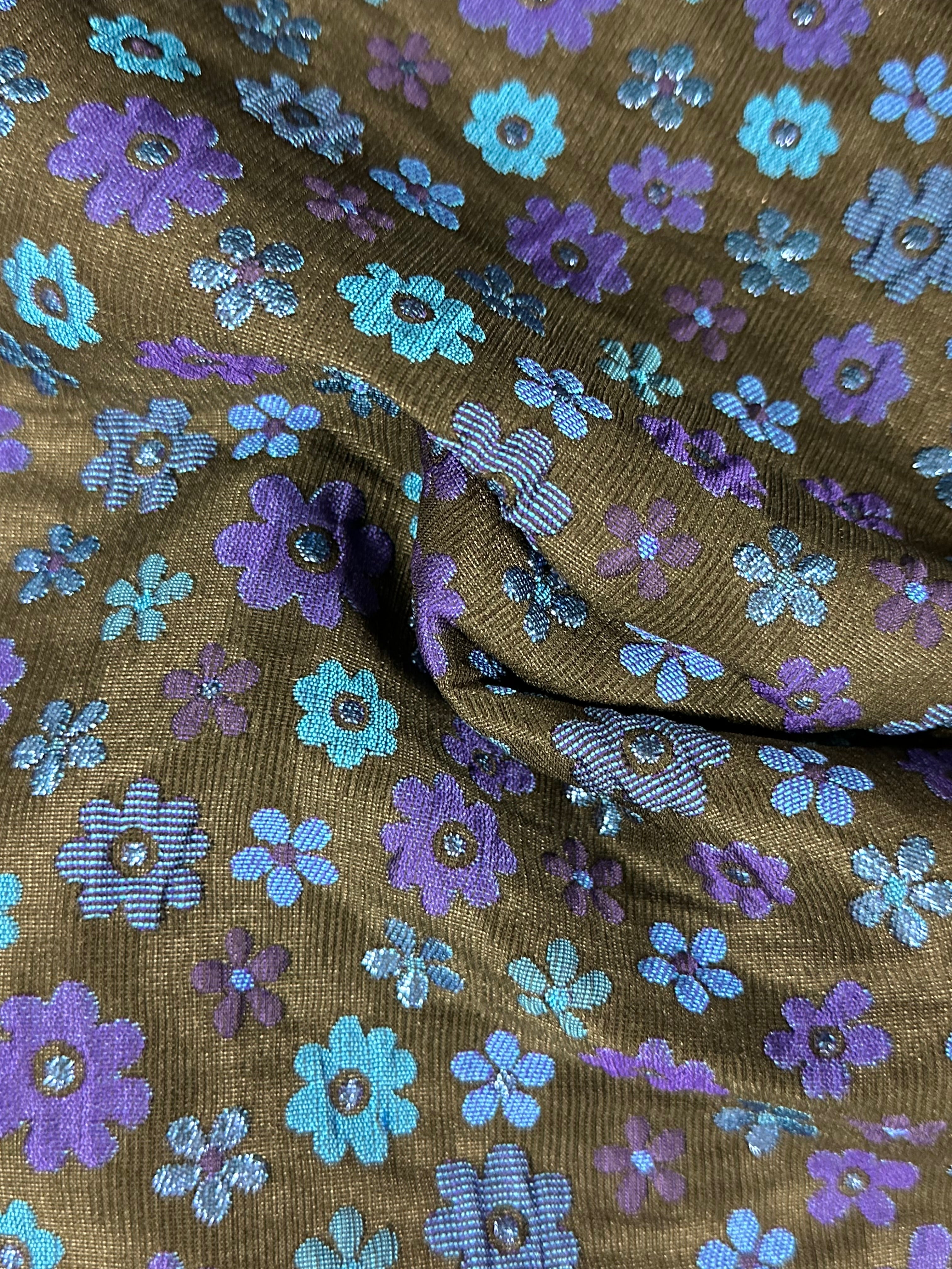 Contemporary Floral Fabric – Blue Colourway