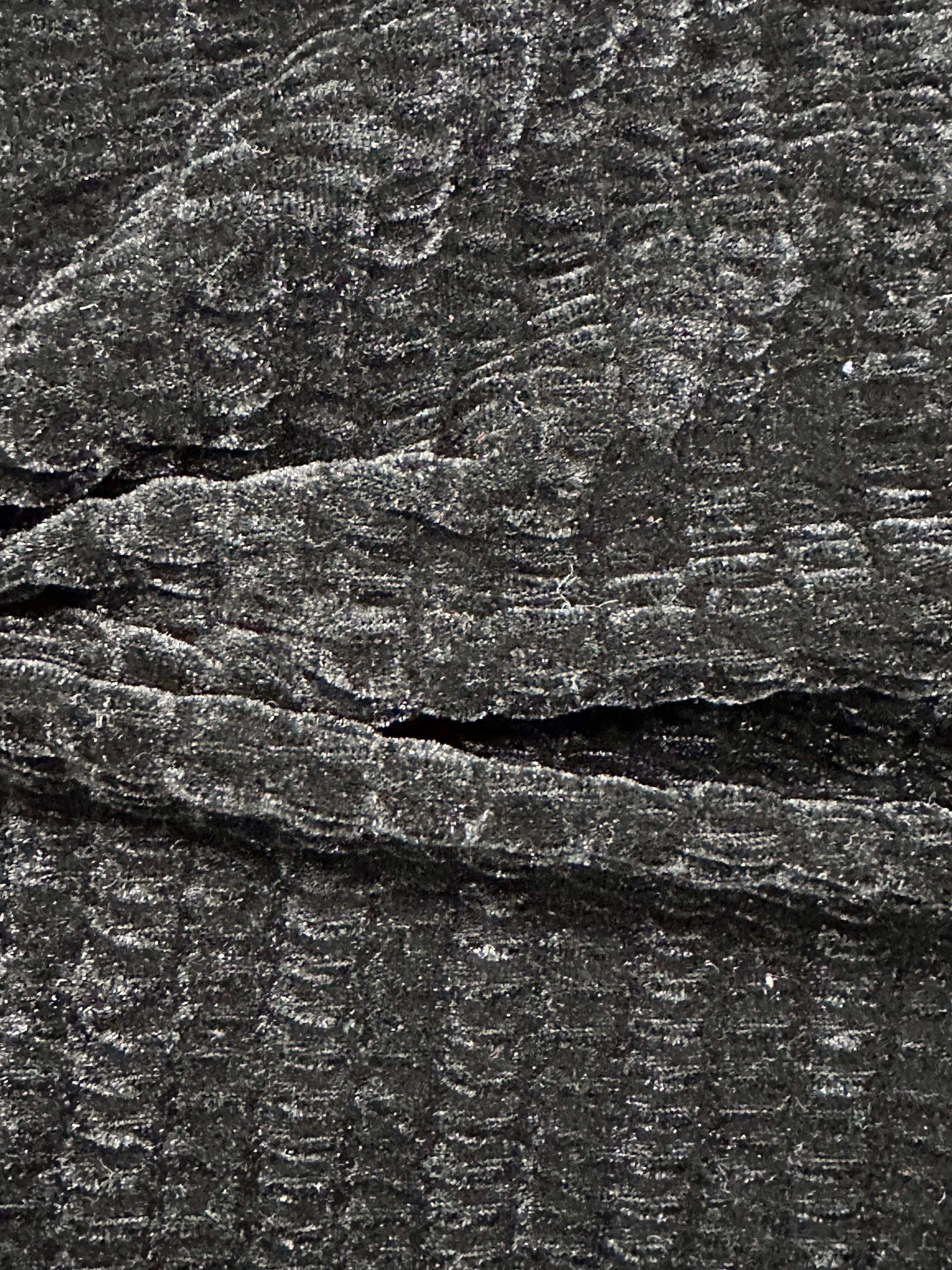 Black Textured Polyester Fabric – 150 cm Wide – 93% Polyester, 7% Elastane