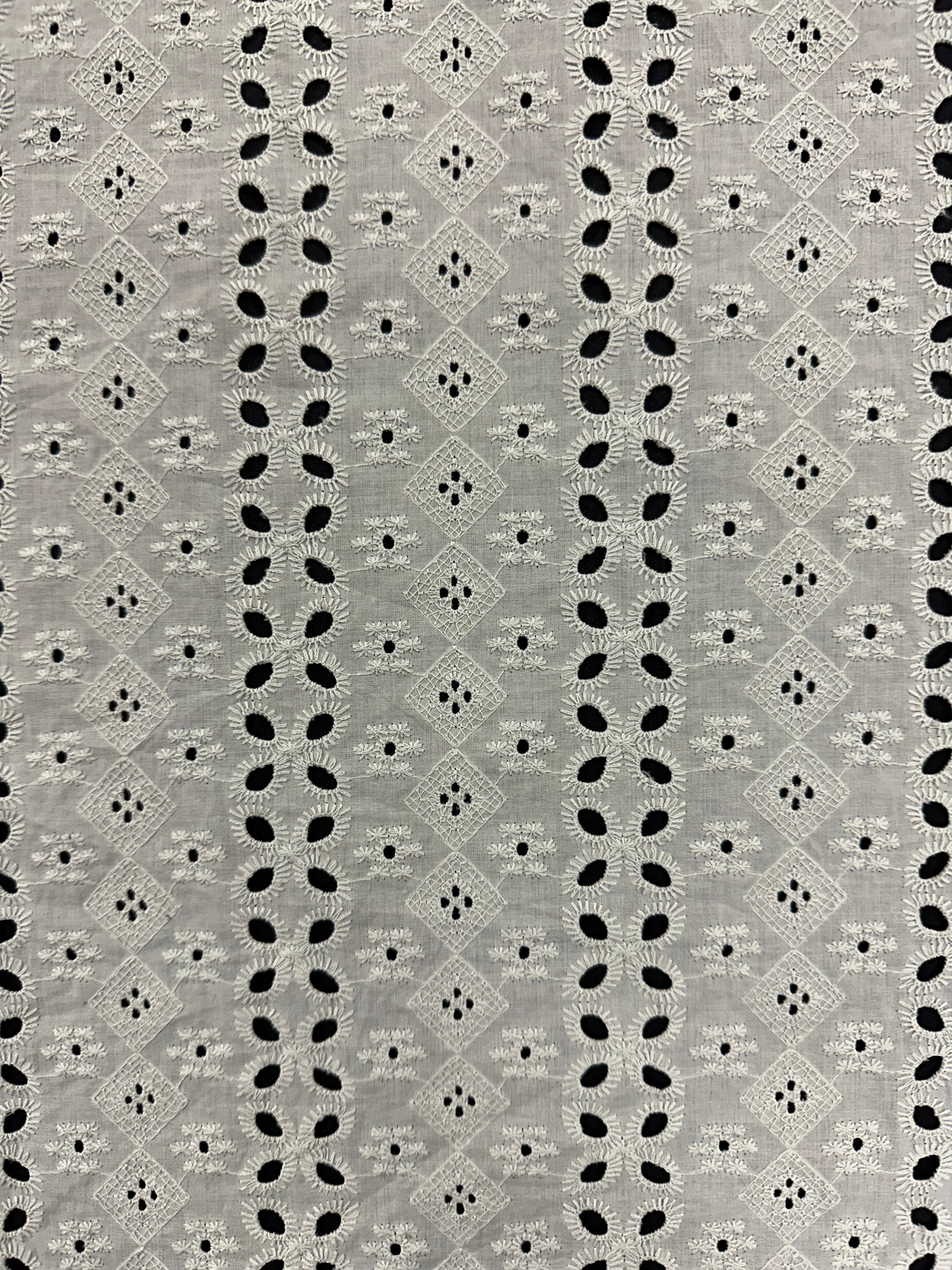 Pale Green 100% Cotton Broderie Anglais – 145cm Wide