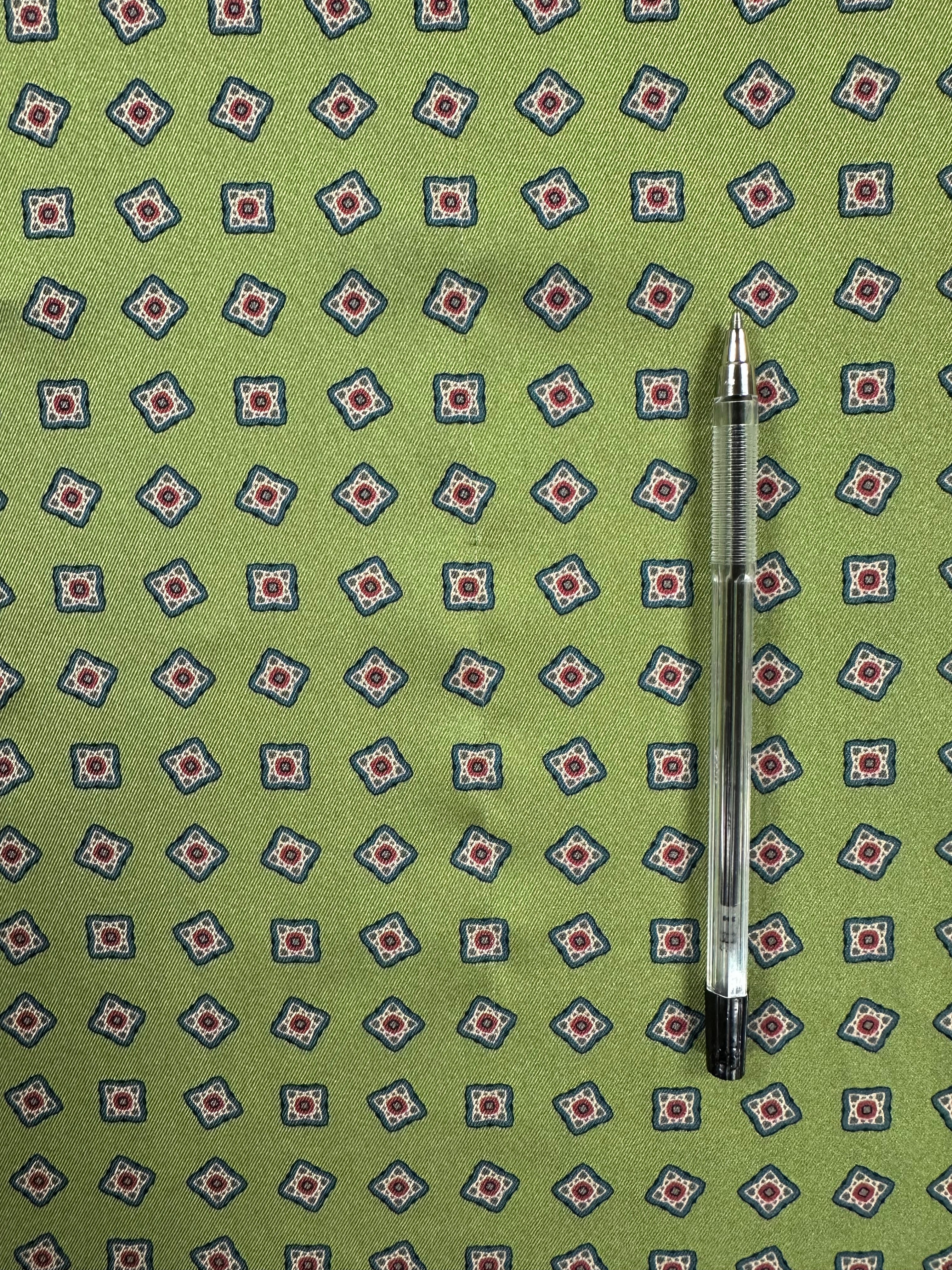Chartreuse Green Fabric – 100% Polyester, Printed in Italy, 145cm Wide