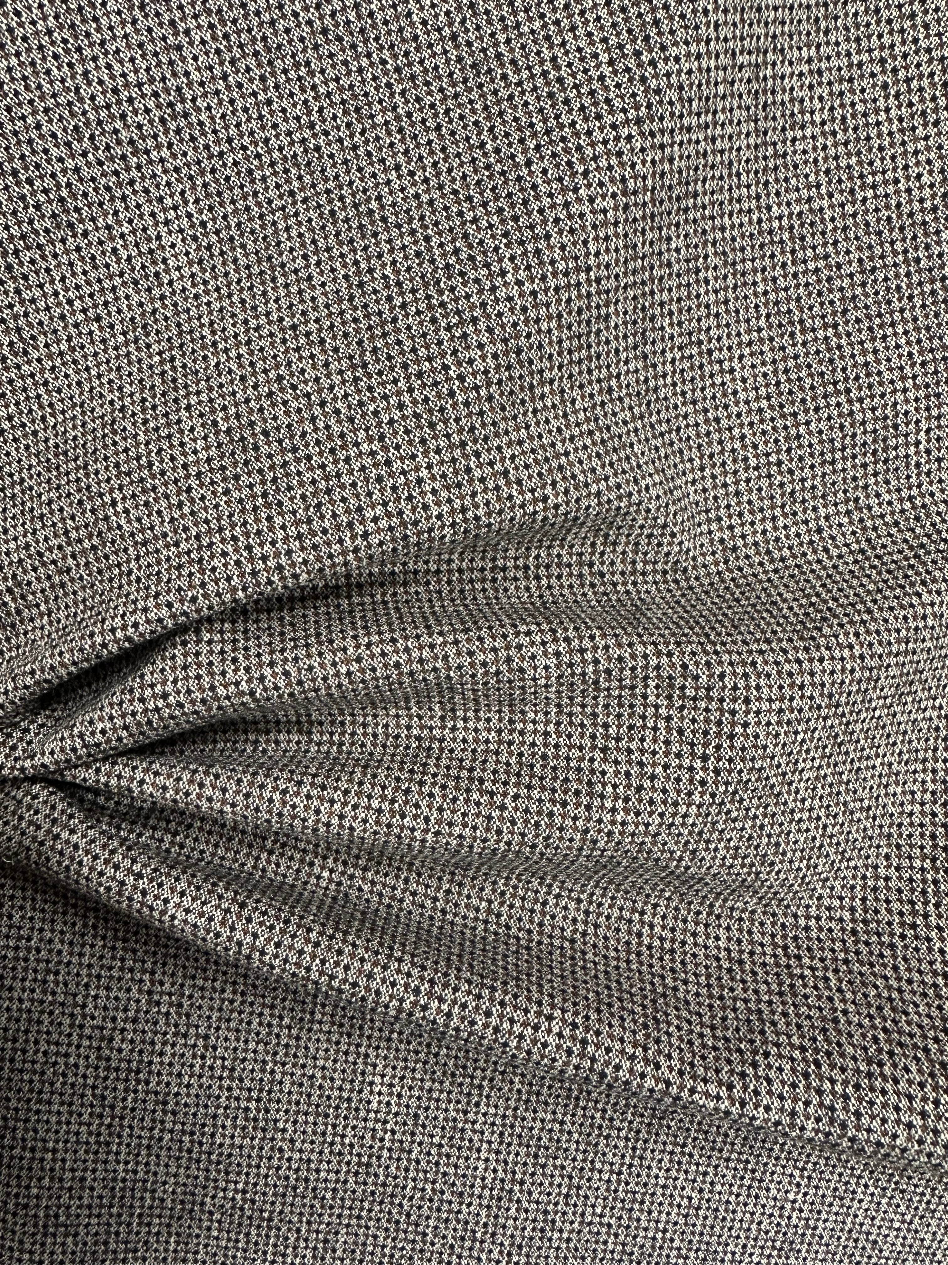 Black & White Mottled Cotton Blend Fabric – Light Stretch – 148 cm Wide