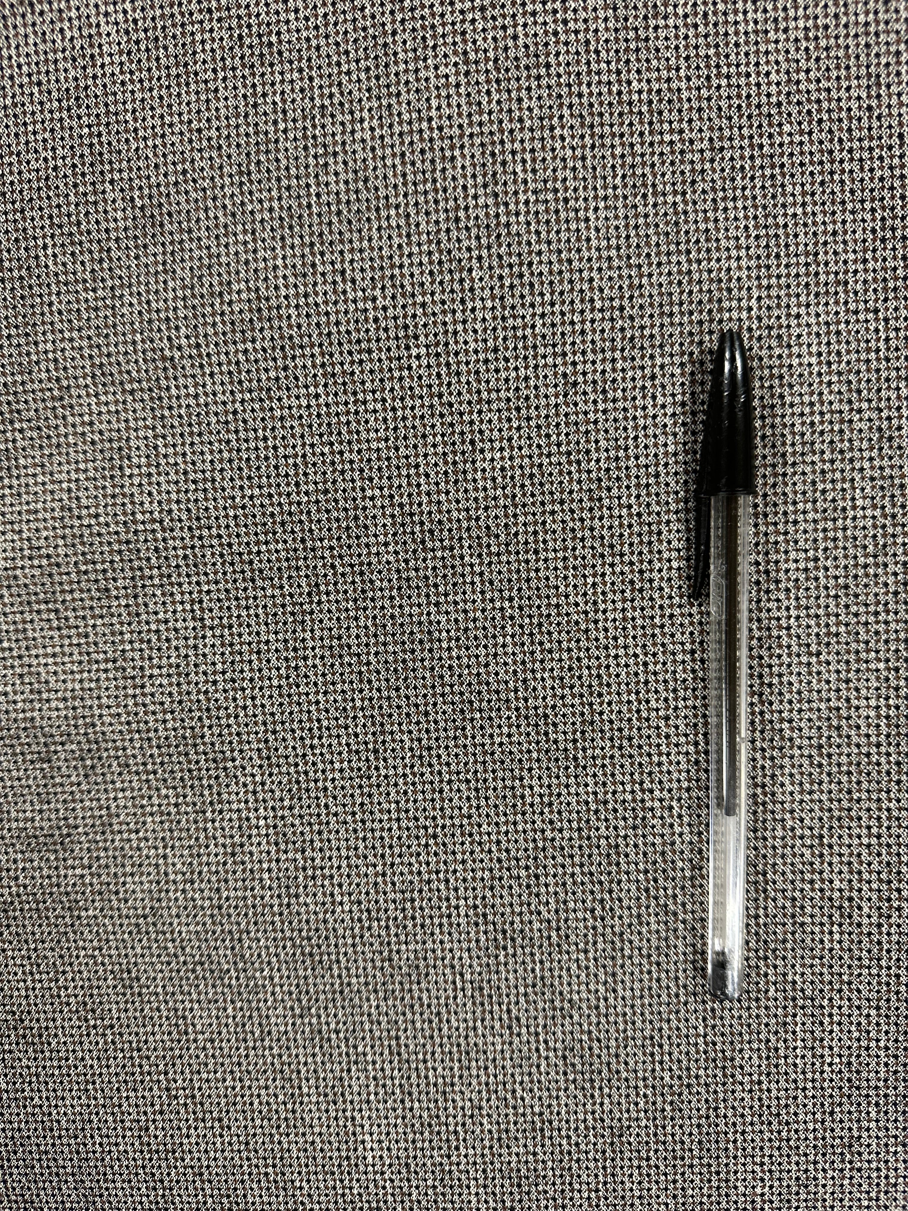 Black & White Mottled Cotton Blend Fabric – Light Stretch – 148 cm Wide