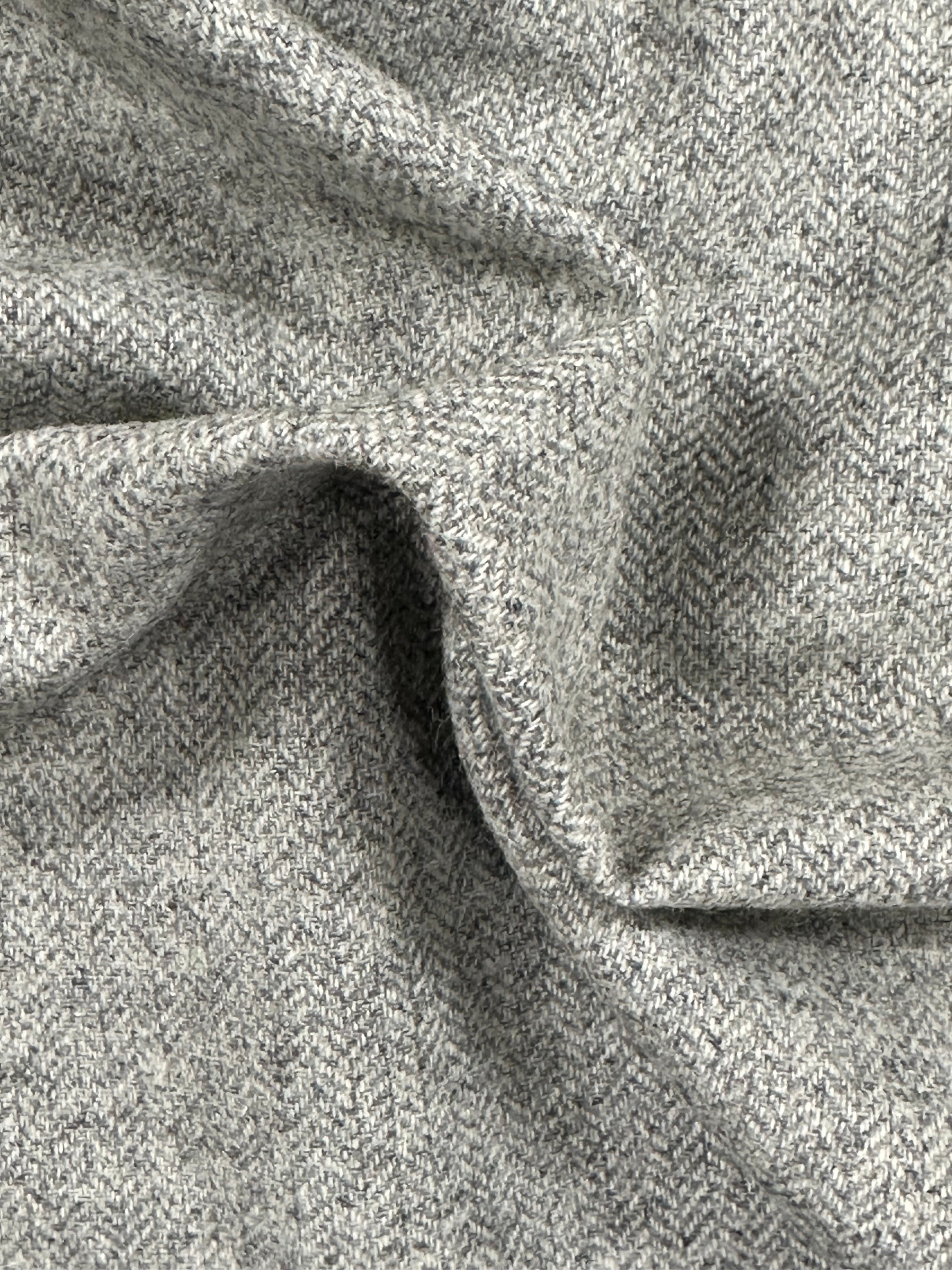Light Grey Polyester & Wool Suiting Fabric – 65/35 Blend