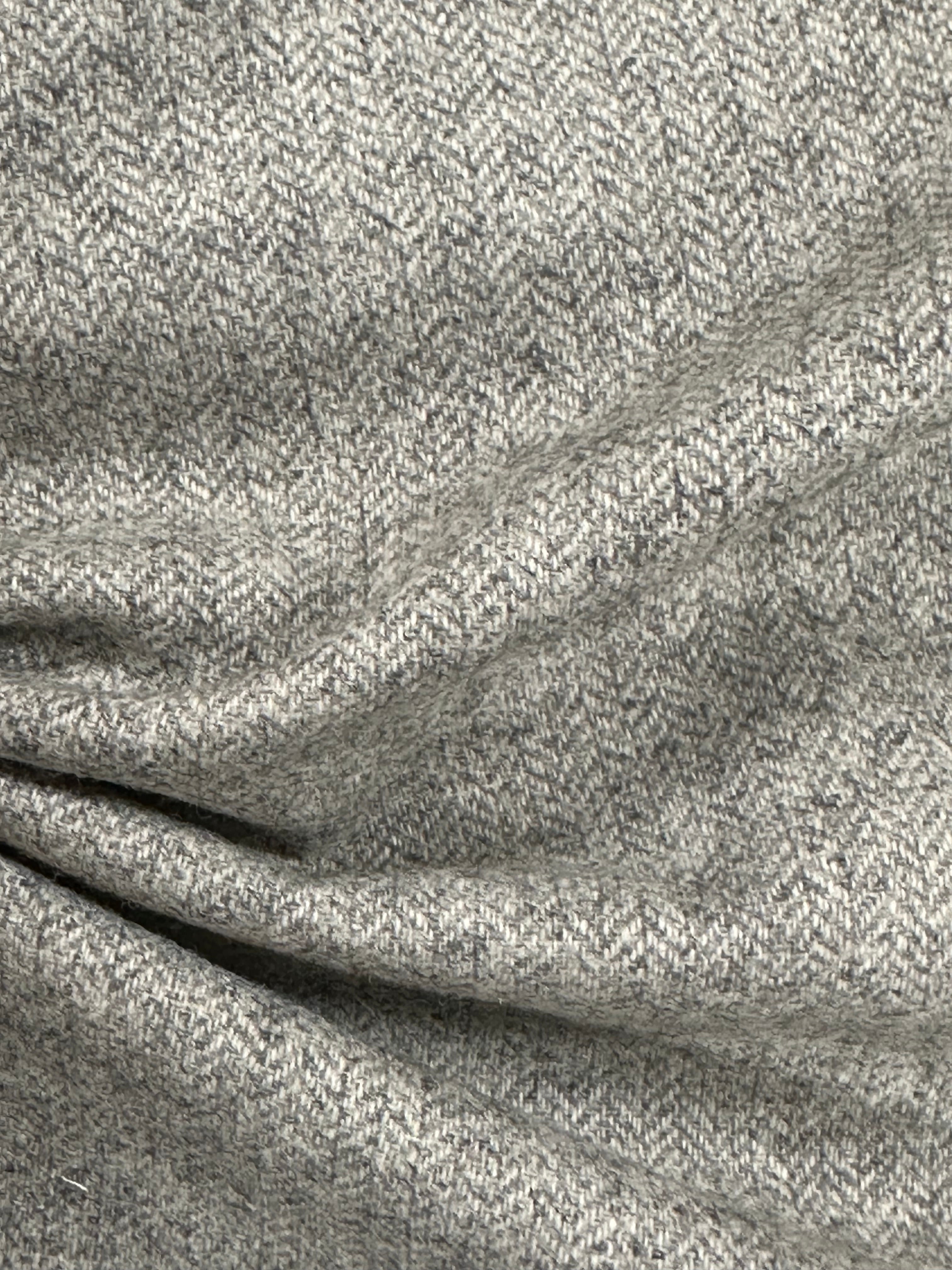 Light Grey Polyester & Wool Suiting Fabric – 65/35 Blend