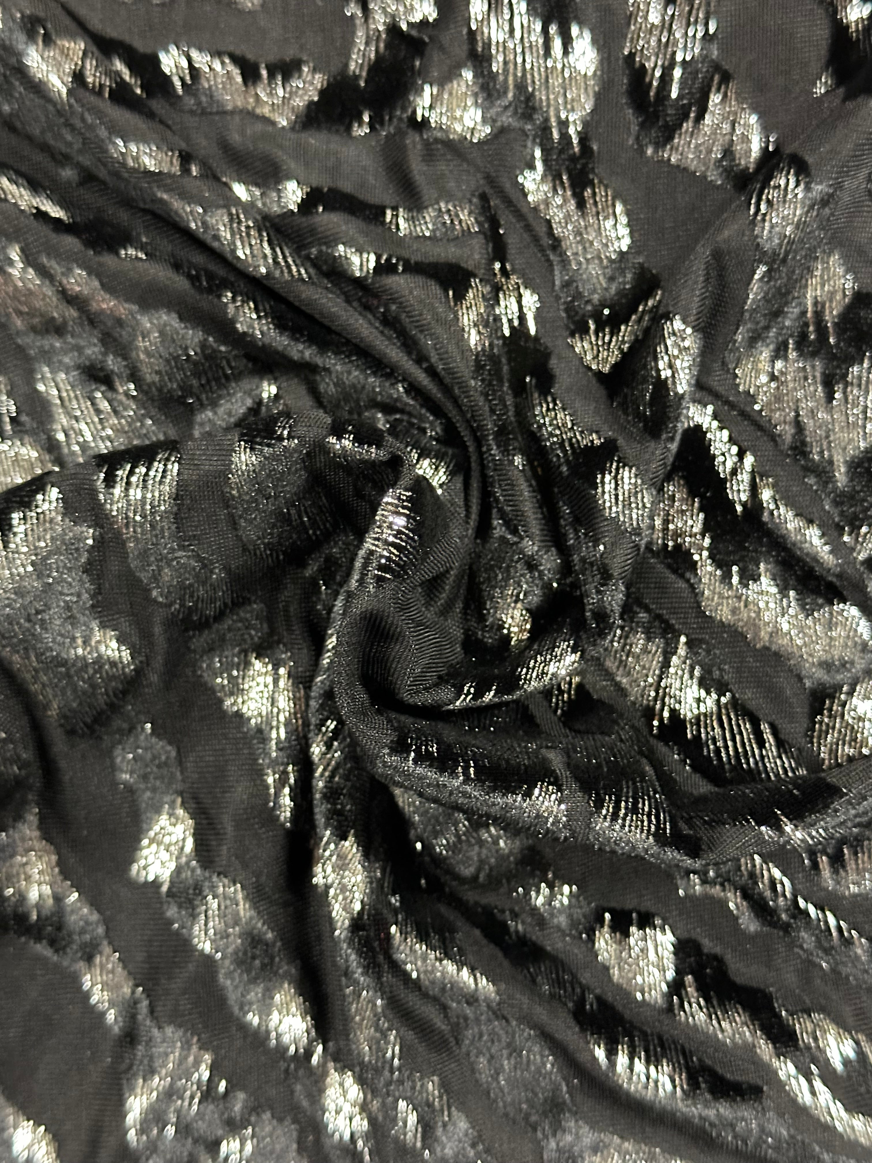 Black Woven Jacquard Fabric – Eye-Catching Design