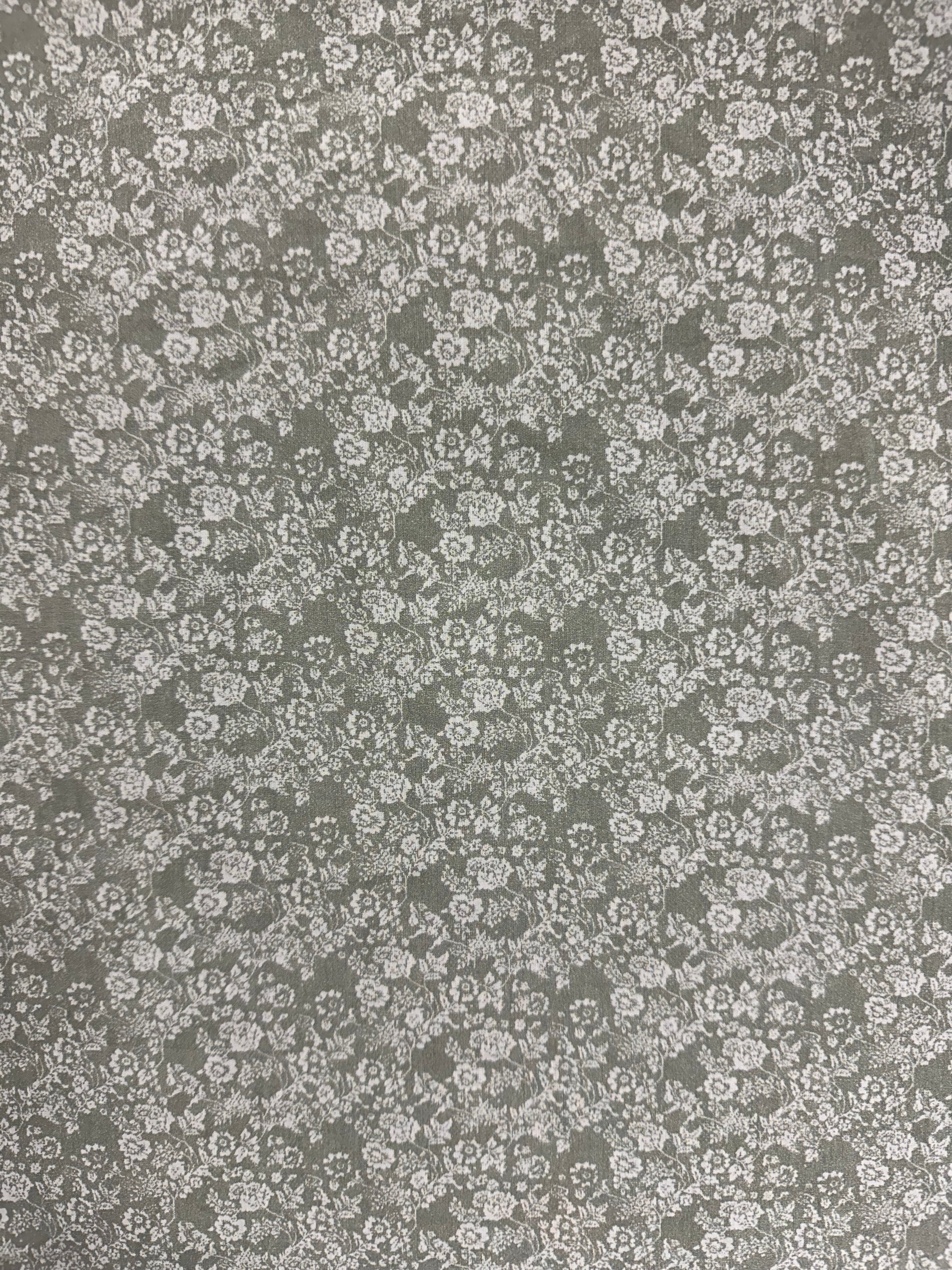 Classic Sage Green Cotton Floral Fabric