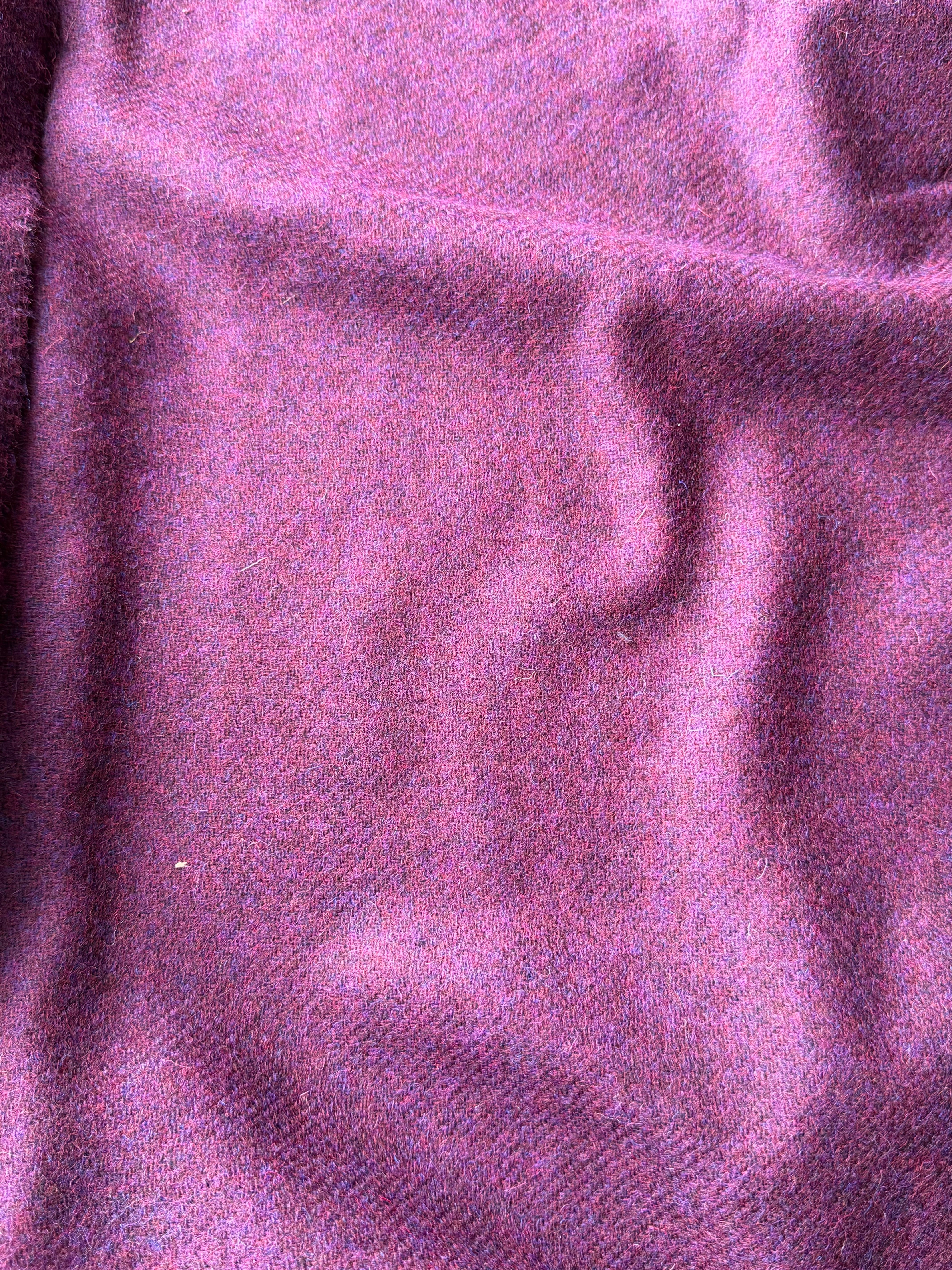 Purple Wool Fabric Remnants – 100% Wool 195 Cm in total