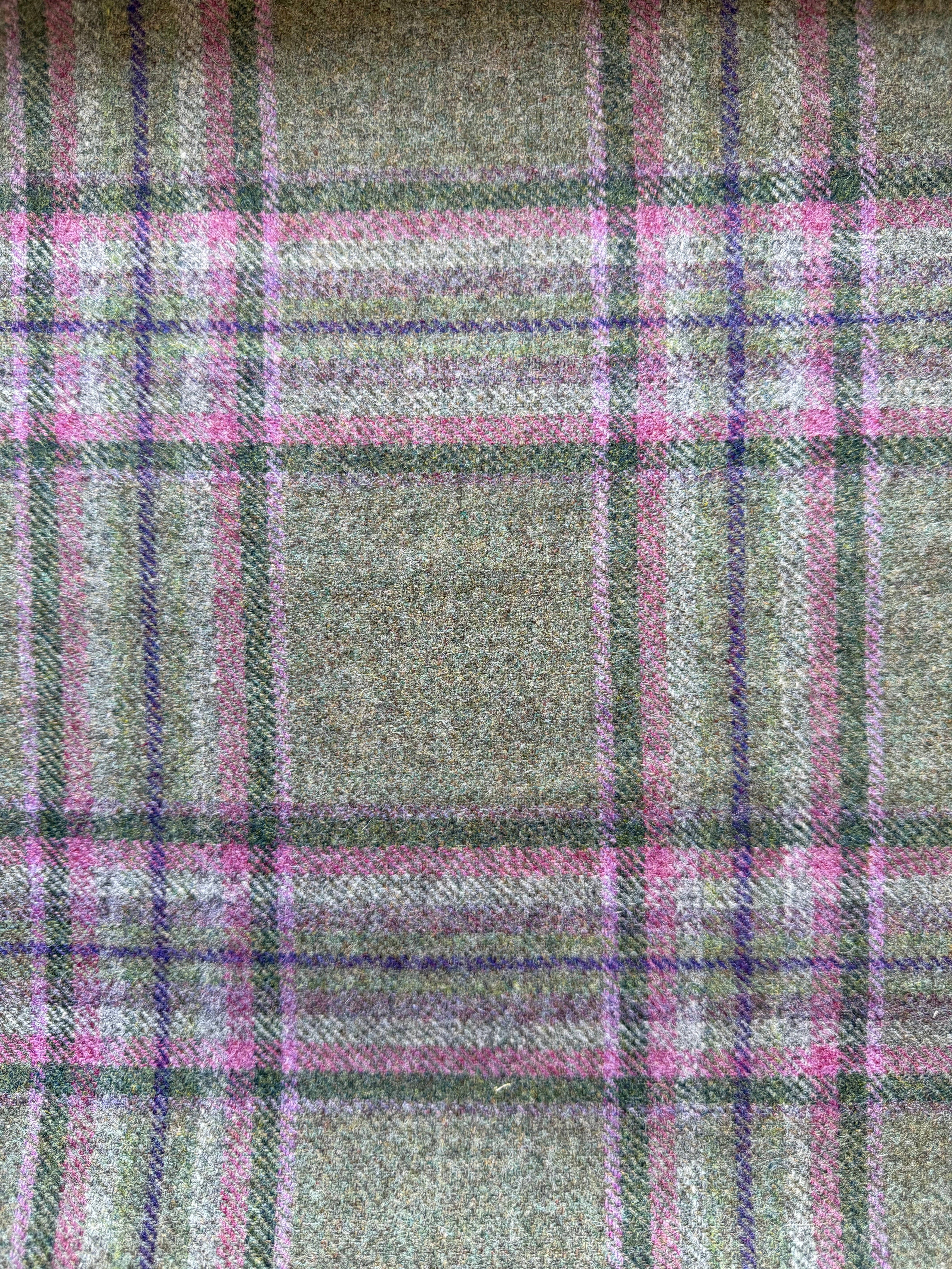 100% Wool Tartan Tweed Fabric, 140cm Wide