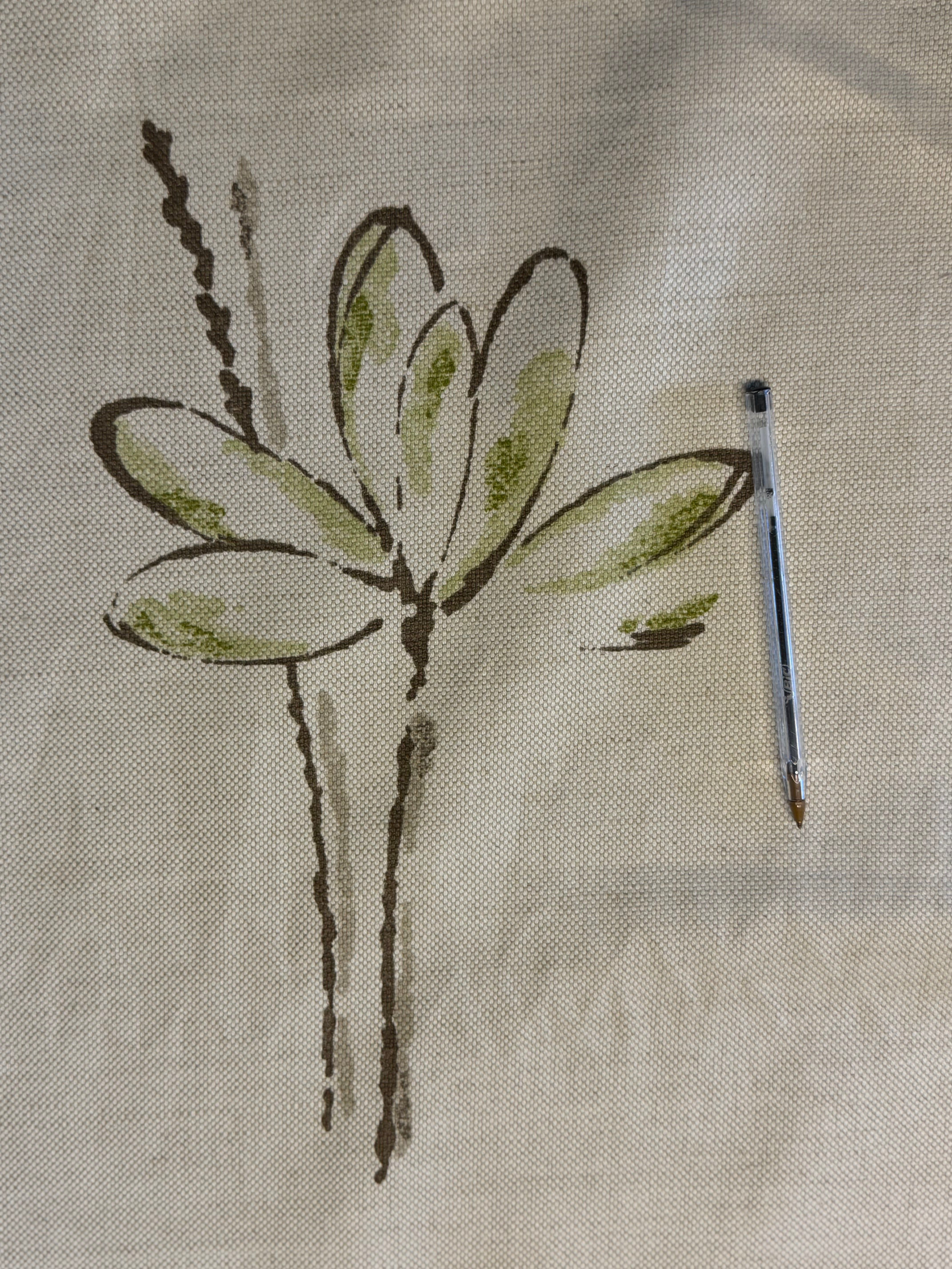 Kiri Furnishing Fabric by Romo – Cream Base Contemporary Floral Print