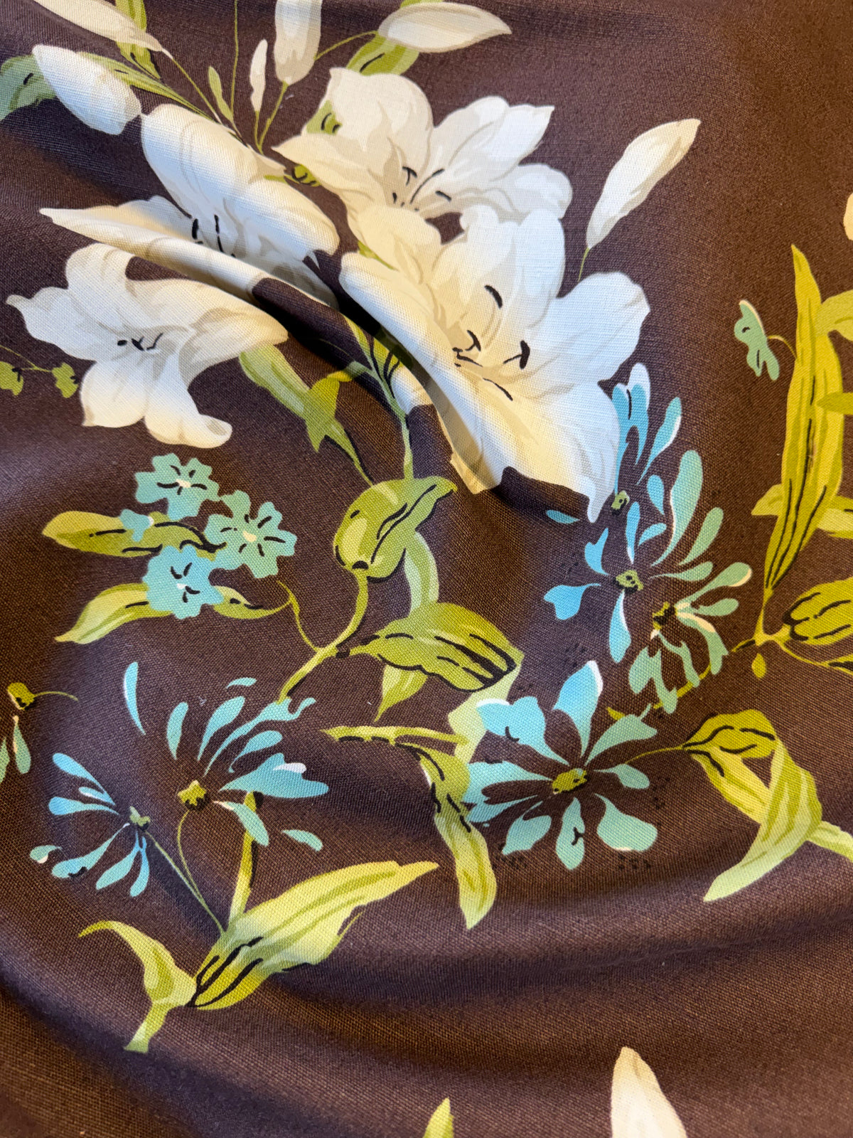 Audley by Romo – Brown Floral Furnishing Fabric – 148cm Wide