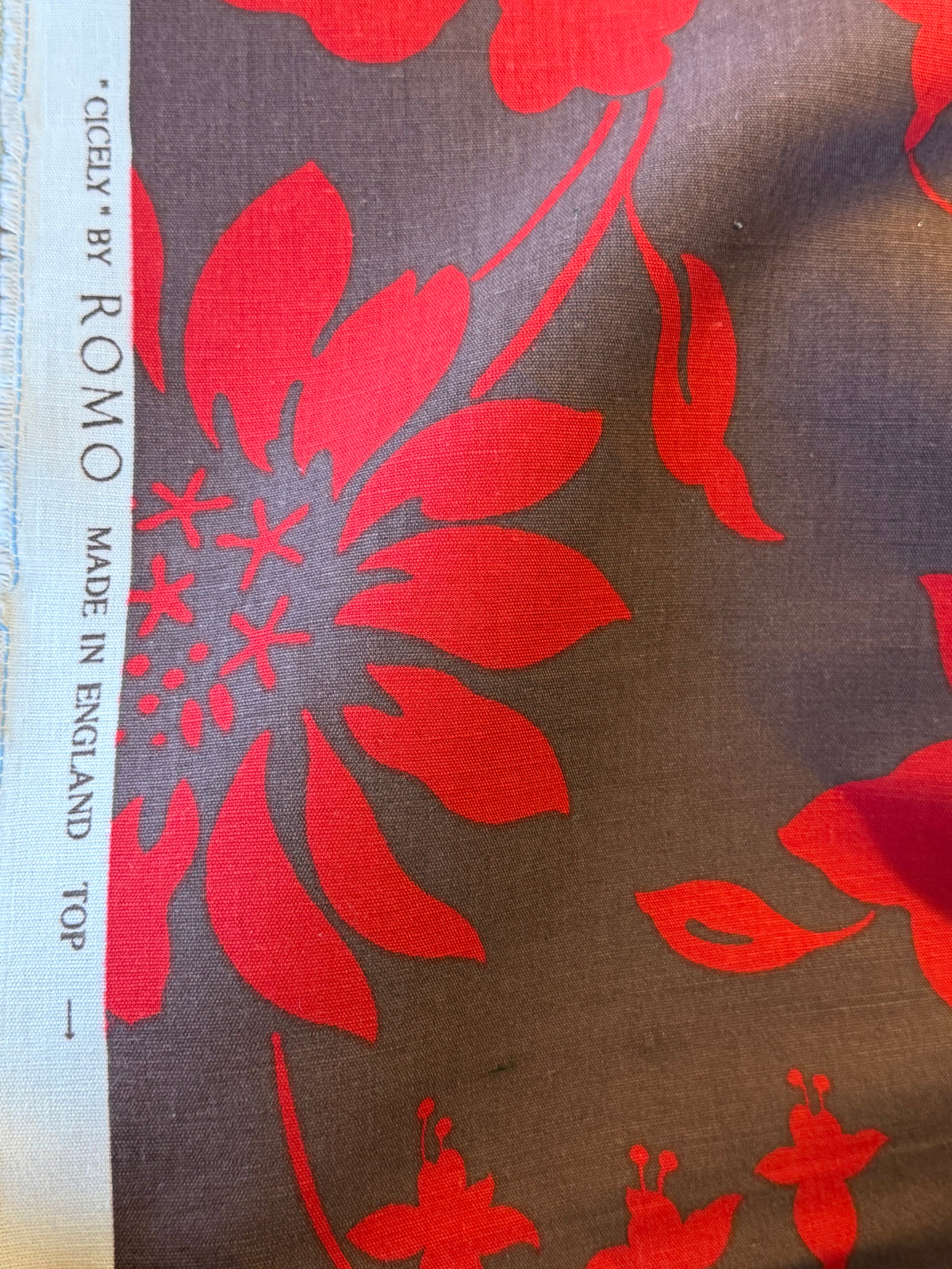 Cicely by Romo – Brown & Red Decorative Fabric