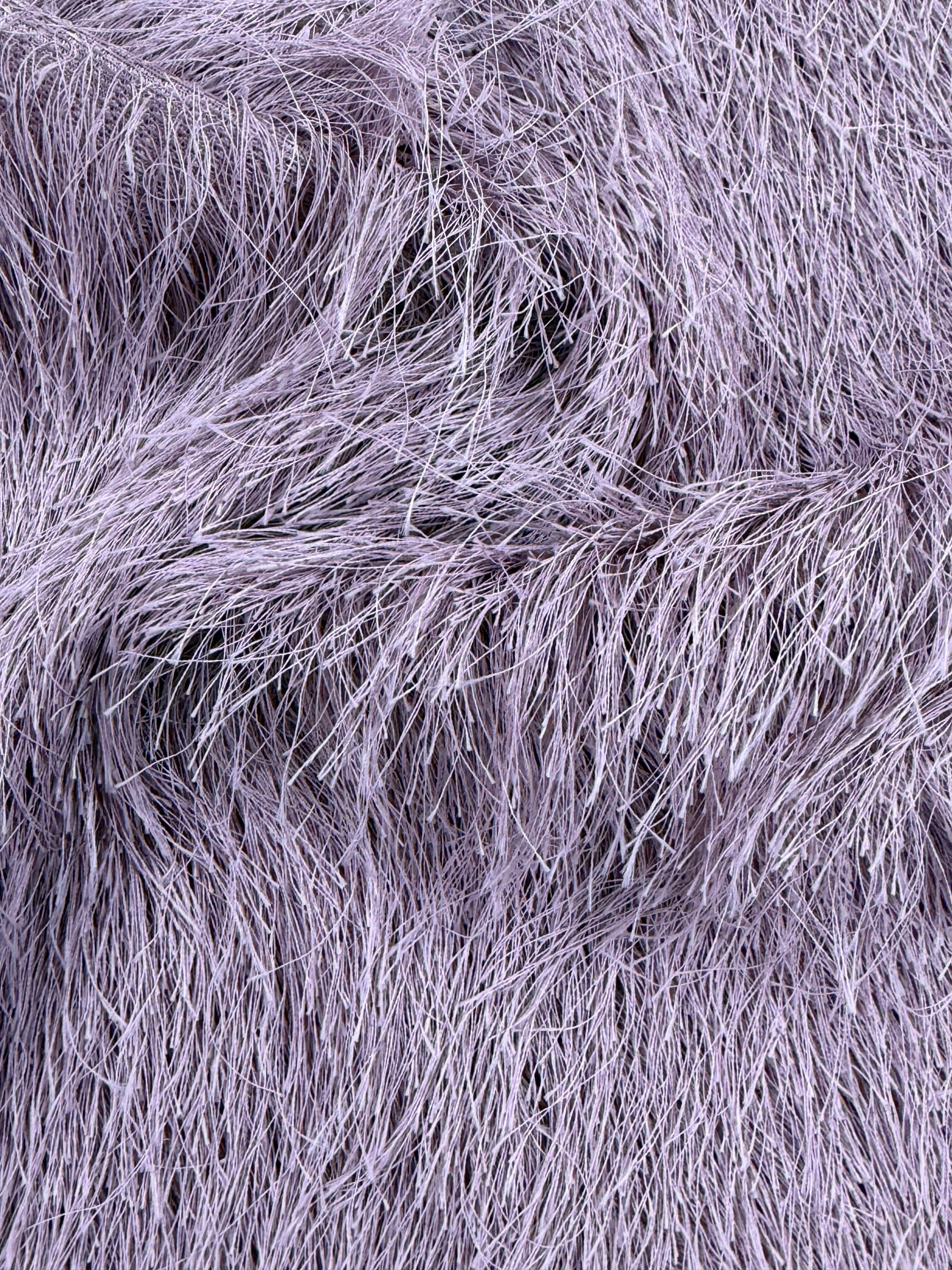 Mauve Fringed Fantasy Fabric – 100% Recycled Polyester – 157 cm Wide
