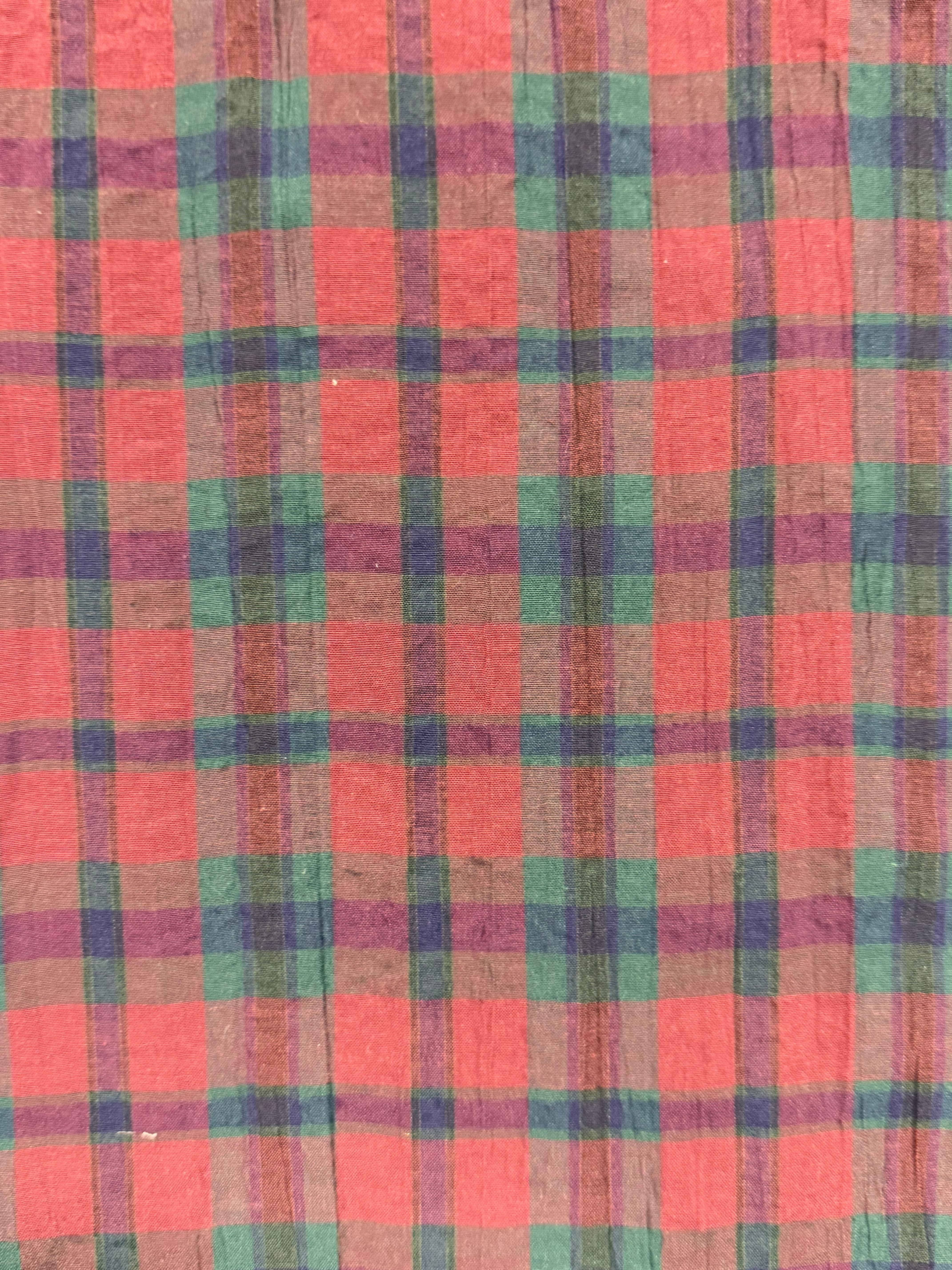 Classic Tartan Fabric – Claret, Navy & Dark Green – 60% Polyester, 40% Cotton – 127 cm Wide