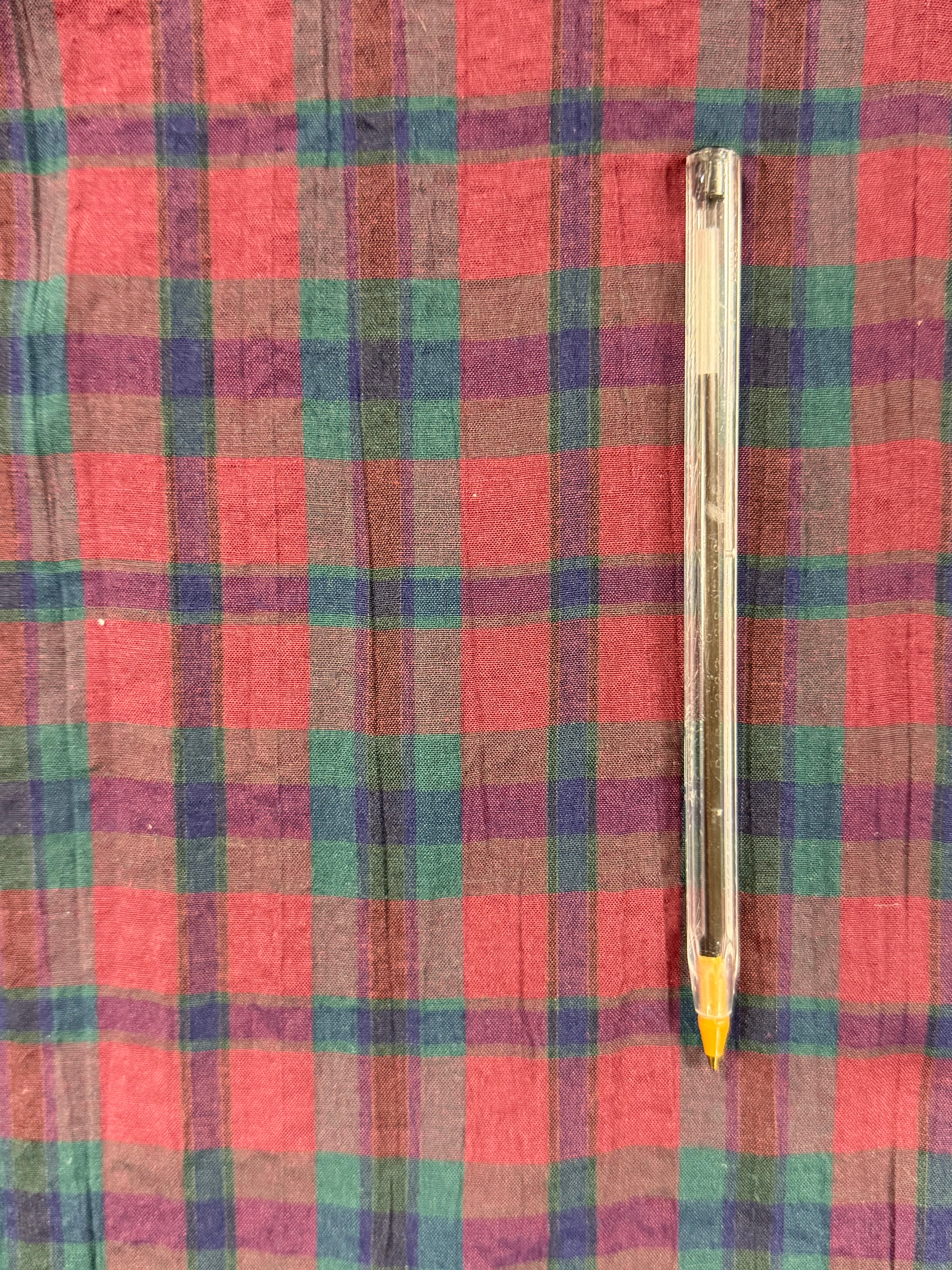 Classic Tartan Fabric – Claret, Navy & Dark Green – 60% Polyester, 40% Cotton – 127 cm Wide