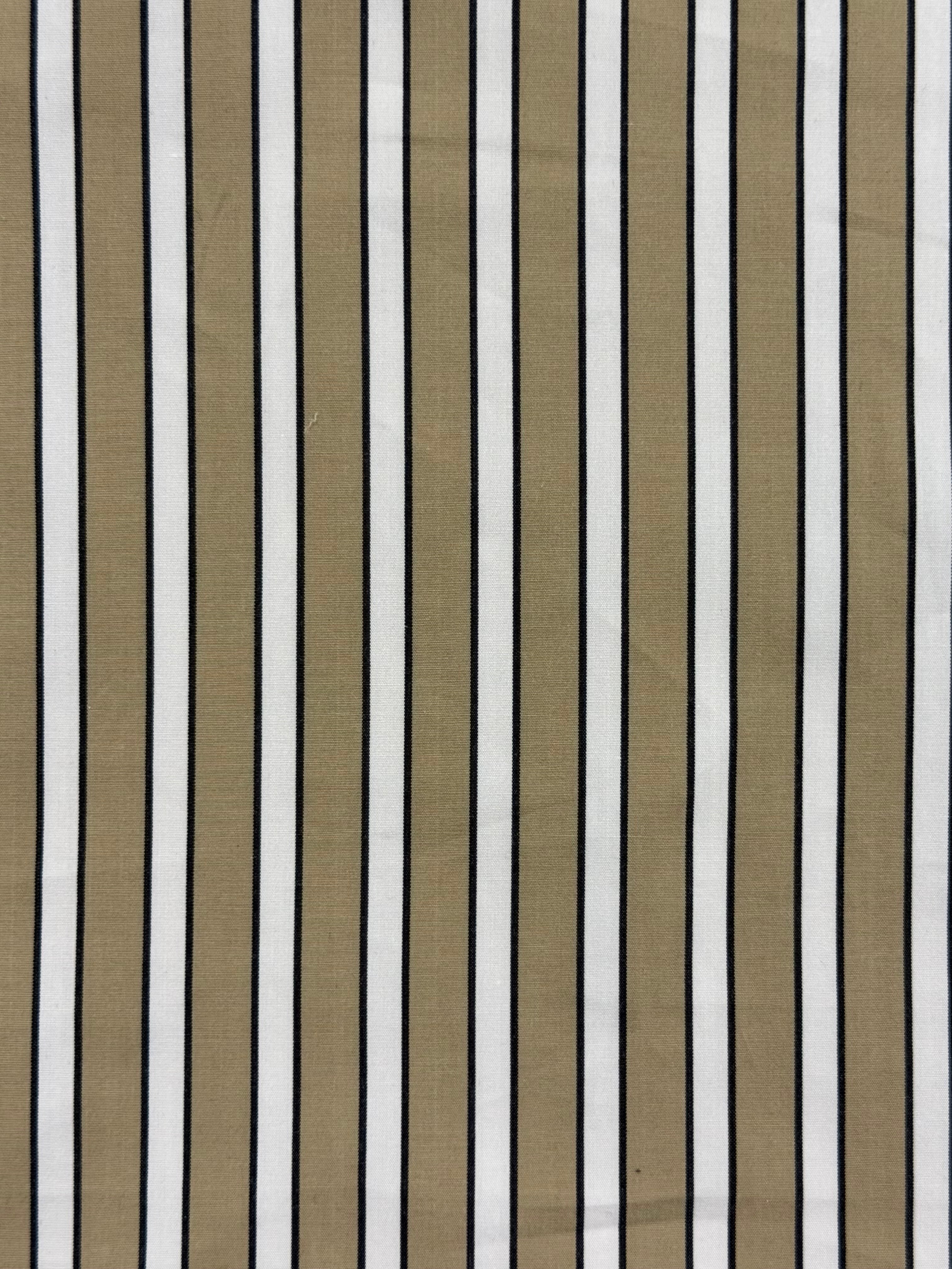 Italian Cappuccino Stripe Cotton Fabric – 150 cm Wide
