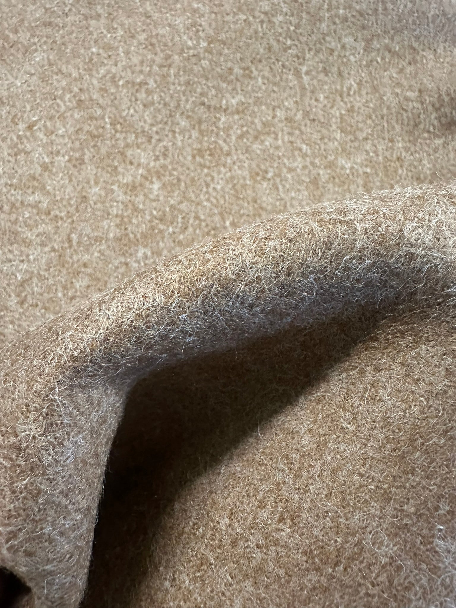 Camel Wool Mix Fabric – Premium Coat & Jacket Material