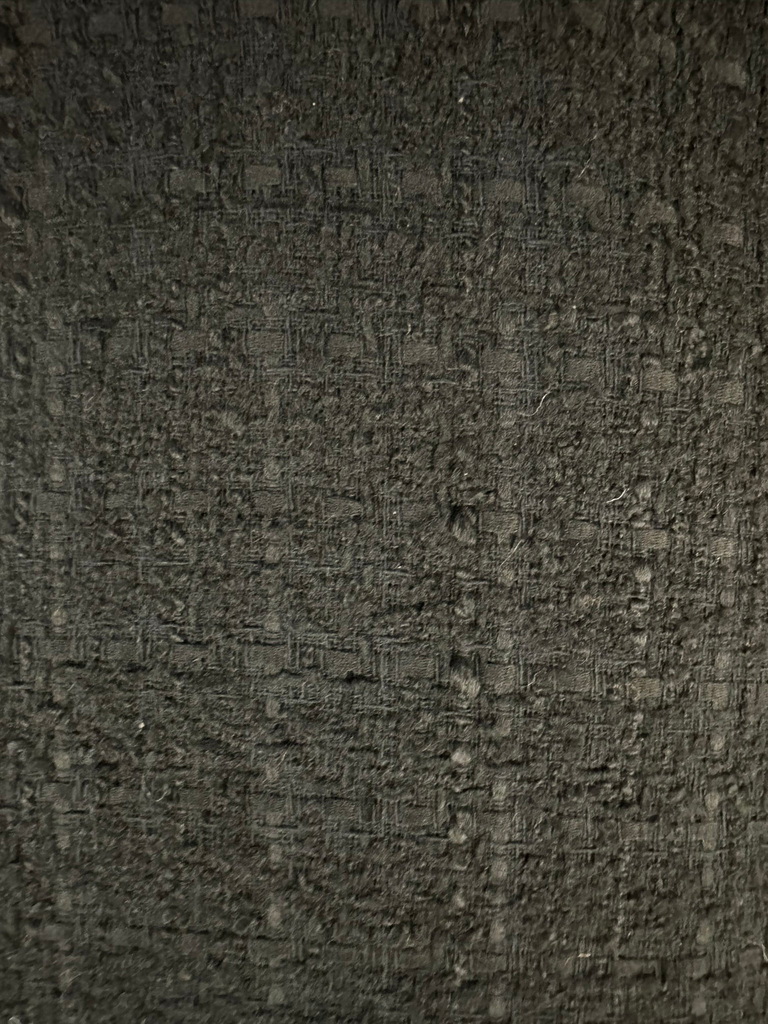 Black Basket Weave Chanel-Style Fabric – High-End Tailoring Material