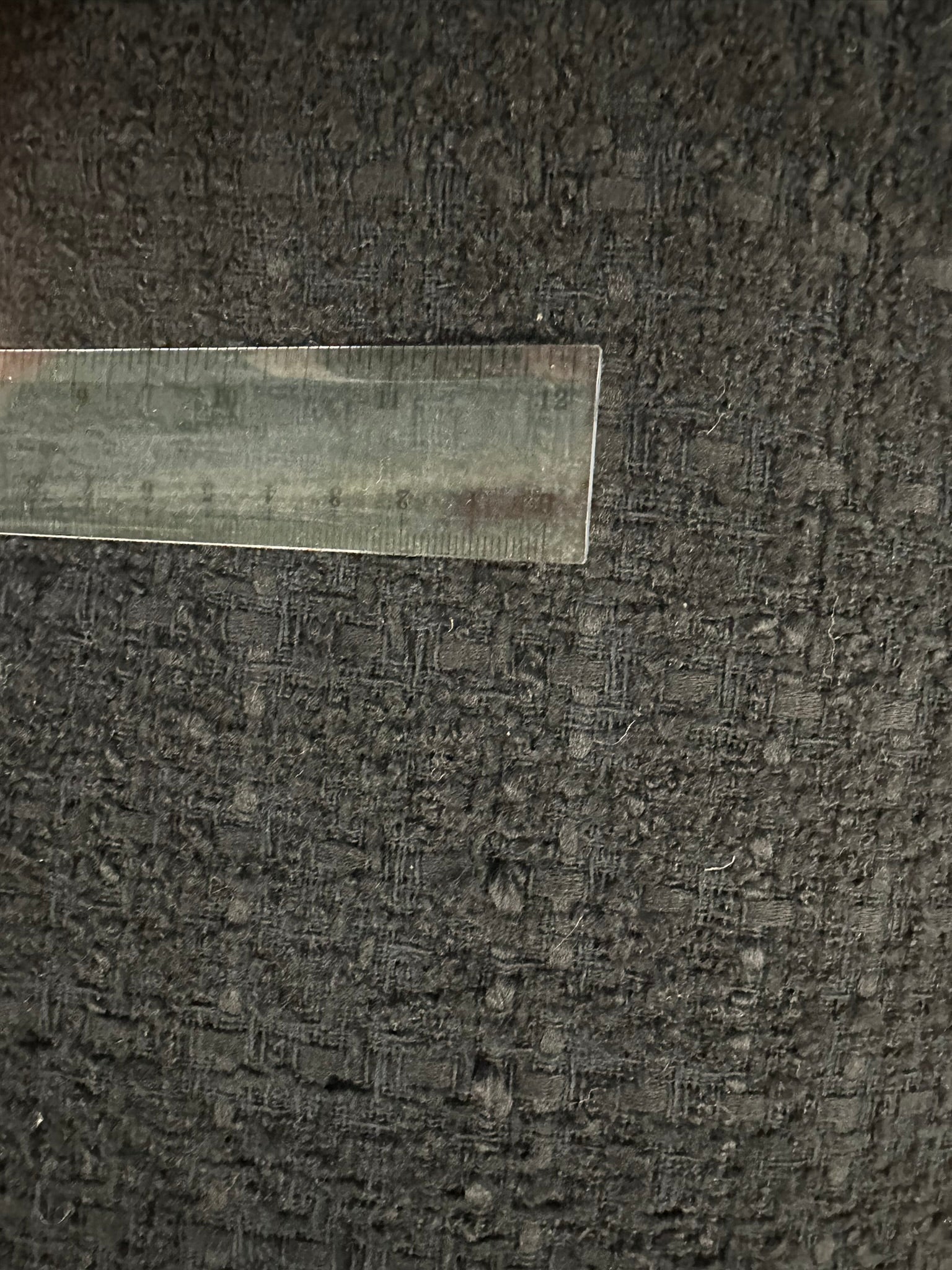 Black Basket Weave Chanel-Style Fabric – High-End Tailoring Material