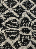 Black & White Geometric Knit with Lurex – 155 cm Wide