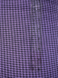 Purple & Black Houndstooth dressmaking Fabric – Sleek & Stretchy
