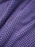 Purple & Black Houndstooth dressmaking Fabric – Sleek & Stretchy