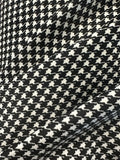 Black & White Large Houndstooth Stretch Fabric – Bold & Versatile
